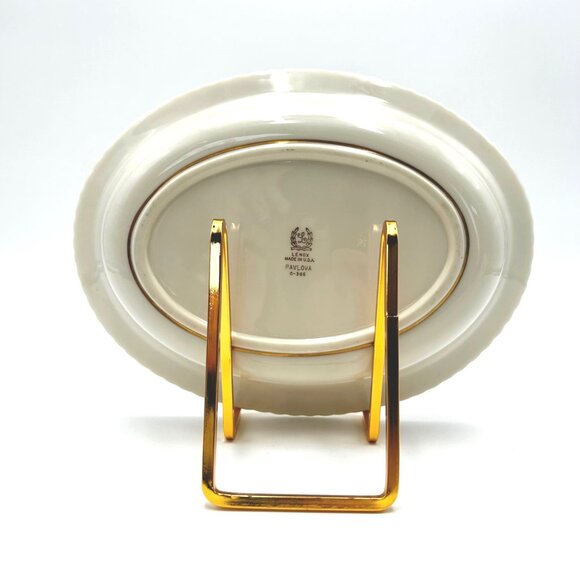 Lenox Pavlova China Oval Serving Bowl With Stunning Floral & Gold Trim Cottage G - Picture 6 of 9